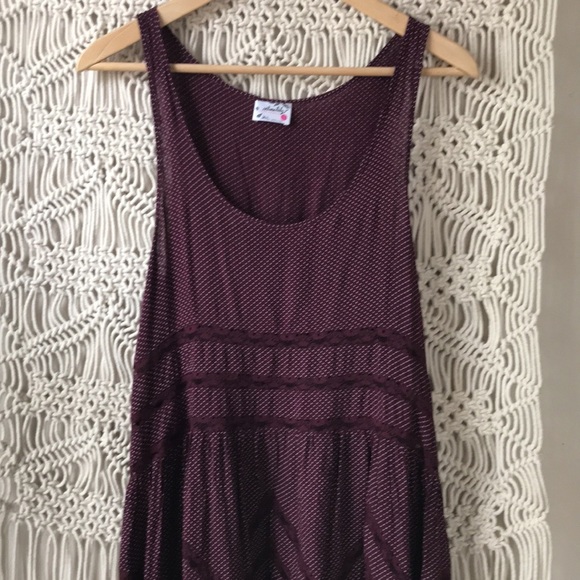 Free People intimately sleeveless ruffled lace polka dot sz S mini dress - Picture 2 of 8